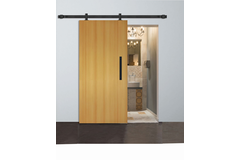 Runway schuifdeurset staal zwart 80kg l.2300mm voor deurbladbreedte 1010-1120mm