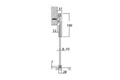 Runway schuifdeurset staal zwart 80kg l.2300mm voor deurbladbreedte 1010-1120mm