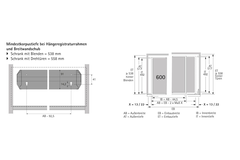Hangmapregisterframes Systema Top 2000, 1136 x 517 mm, Aluminiumkleurig