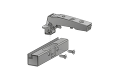 Sensys scharnier voor aluminium frame met geïntegreerde demping (Sensys 8638i), in obsidiaanzwart, opliggend, openingshoek 95°, voor schroefbevestiging (-)