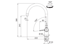 Maris Water Hub - Système 3 en 1 à bec orientable / Levier sur le côté / Anthracite / Bouilloire 4 litres
