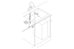 Mythos Water Hub 6 en 1 - Mitigeur à bec orientable / Levier sur le côté / Noir mat