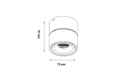 Tilt spot led 230V Ø75mm