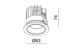 Led trend Round zwart mat 2700K 9W 230 V