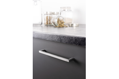 Greep U BA320 L328.5 zamak geborsteld grijs