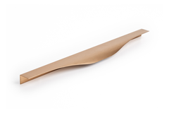 Poignée NOMA BA256 L350 aluminium brossé laiton cava