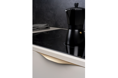 Greep NOMA BA256 L350 aluminium geborsteld zwart