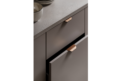 Poignée VANN BA64 L100 aluminium look inox