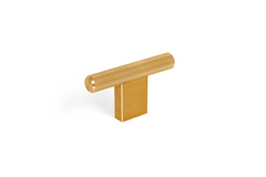 Bouton T GRAF MINI L60 aluminium brossé laiton