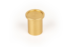 Bouton ROUND Ø25 aluminium brossé laiton