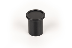 Knop ROUND Ø25 aluminium geborsteld zwart