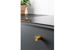 Knop ROUND Ø25 aluminium geborsteld zwart