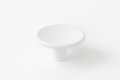Bouton DISC Ø38 zamac mat blanc