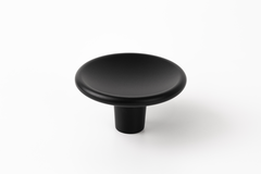 Knop DISC Ø38 zamak mat zwart