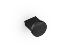 Bouton NEXX Ø25 aluminium brossé noir