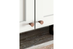 Bouton NEXX Ø25 aluminium brossé noir