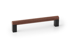 Poignée ETO BA160 L174.6 bois / aluminium noir / noyer