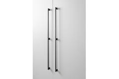 Greep POINT BA960-480 L996 aluminium geborsteld zwart
