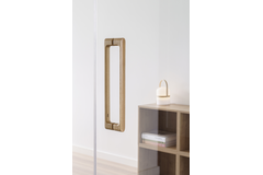Poignée de porte dubbel LUV WOOD BIG BA384 L418.5 bois noyer
