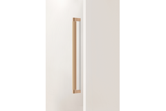 Poignée BROOKLYN BIG BA448 L466 aluminium brossé laiton cava