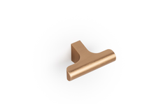 Bouton T HINOKI L60 aluminium brossé laiton cava