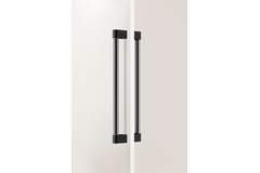 Poignée de porte dubbel CASEY BIG BA416 L448 aluminium noir texture / brillant titane noir