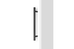 Greep BOTO BIG BA320 L418 aluminium geborsteld zwart