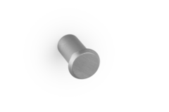 Bouton FASE Ø23 aluminium look inox