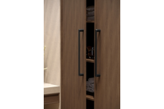 Greep FASE BIG BA320 L348 aluminium geborsteld zwart