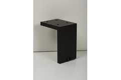 Pied de meuble fonda 80x100mm alu noir brossé 