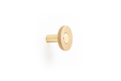 Porte-manteaux ZOOT Ø60 bois / aluminium brossé foncé laiton / chêne
