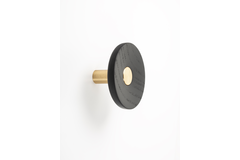 Jashaak ZOOT Ø90 hout / aluminium geborsteld donker messing / zwart hout