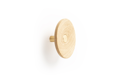 Porte-manteaux ZOOT Ø120 bois / aluminium brossé foncé laiton / chêne
