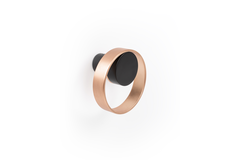 Porte-manteaux ORBIT Ø75 zamac mat noir / brossé cuivre