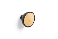 Jashaak BOL Ø45 zamak / hout mat zwart / eik