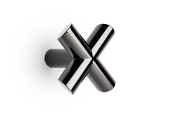 Porte-manteaux EQUIS L60 zamac brillant titane noir