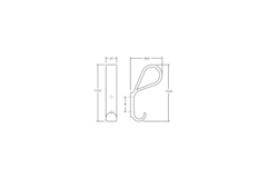 Porte-manteaux BELT BA30 L64.6 zamac rouge volcan