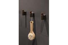 Porte-manteaux CASEY L50 aluminium / zamac métallisé brun texture / mat bronze