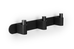 Porte-manteaux CASEY BA120-120 L340 zamac / aluminium noir texture / brillant titane noir