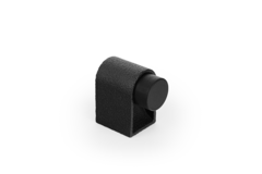 Deurstopper CASEY L47 aluminium / zamak zwart textuur