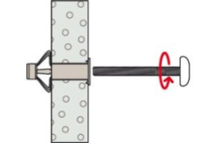 Hollewandplug Fischer HM4 x 45S met metrische schroef