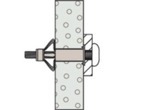 Hollewandplug Fischer HM4 x 45S met metrische schroef