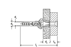 Plug ux met kraag m8 x 50 (doos 100 st)