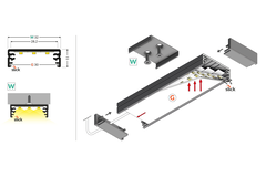 Led profiel Wide24 G/W 2000 wit