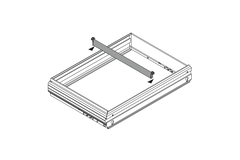 Tussenbalk, 400 mm, aluminiumkleurig