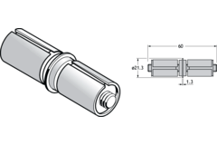 Pba 500-inox sat. raccord droit pour tubes 22mm