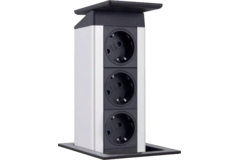 Evoline port push cuisine rvs nl-d-l3 stopcontacte 3 stopcontacten