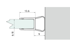 Ballondichting, voor 6/8 mm glas, L2200, transparant