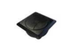 Passe-câble 72x72mm plastique noir  percage diamêtre 60mm