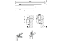 Geze deurpomp ts 5000 v zilver(zonder arm)
